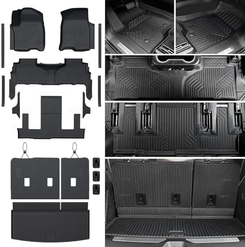 Floor Mats for Chevy Tahoe/GMC Yukon/Cadillac Escalade 2021-2026 by JOULARISE