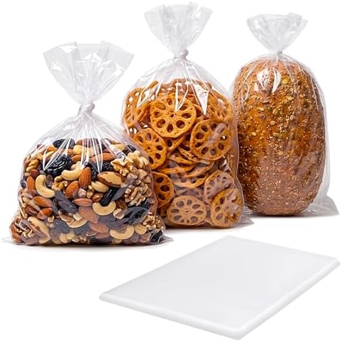 Yotelab Clear Plastic Flat Open Poly Bags for Packaging, 9x14 In, 50Pcs by Yotelab