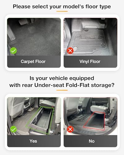 3W Floor Mats for Ford F250 F350 F450 F550 2017-2025 2026 Super Duty - Image 3