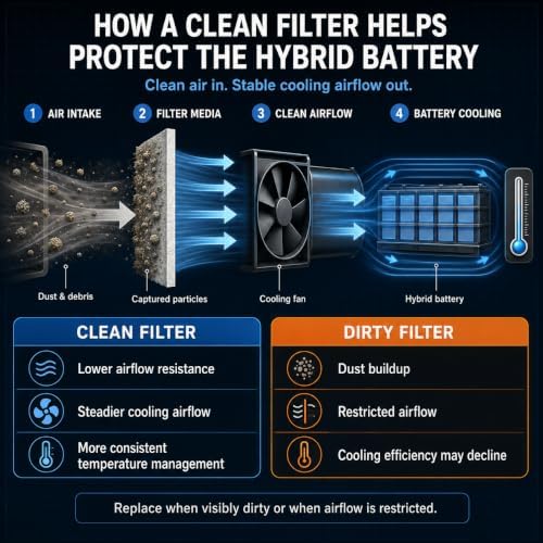 2-Pack Hybrid Battery Filter, For Toyota Prius 2016-2022 - Image 3
