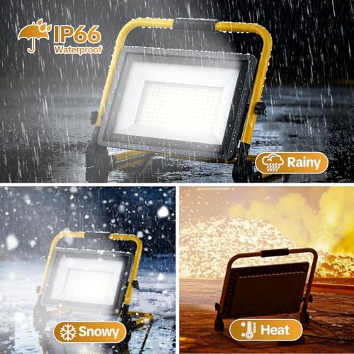 AIKVSXER Portable LED Work Light, 30W 3600LM Job Site Lights, 12 Pack - Image 2