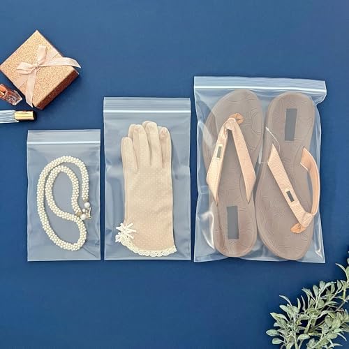 Plymor 5" x 8" (100), 6" x 10" (100), 9" x 12" (100), 4 Mil Variety Pack Heavy Duty Zipper Reclosable Plastic Bags - Image 4