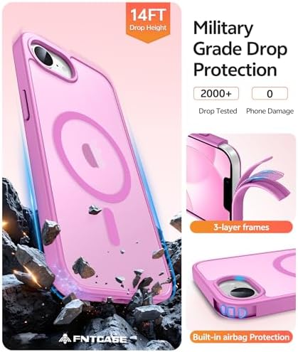 FNTCASE for iPhone 17e/ iPhone 16e Case, Fit for Magsafe, Screen Protector - Image 5