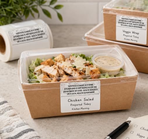 2 x 3 Inch Cottage Food Law Thermal Sticker Labels 500 Pcs Food Labels - Image 3