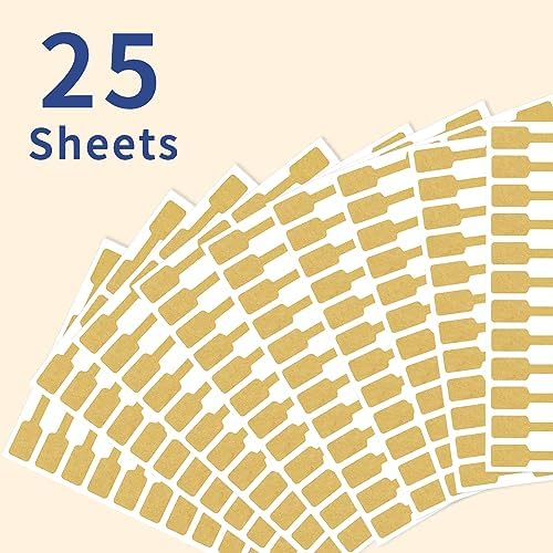 Kraft Jewelry Price Labels,Any Pen Will not be Smeared,No Glue in the Middle Folding Part,Suitable for Jewelry handicrafts,etc.(600 PCS,1 Bag) - Image 3