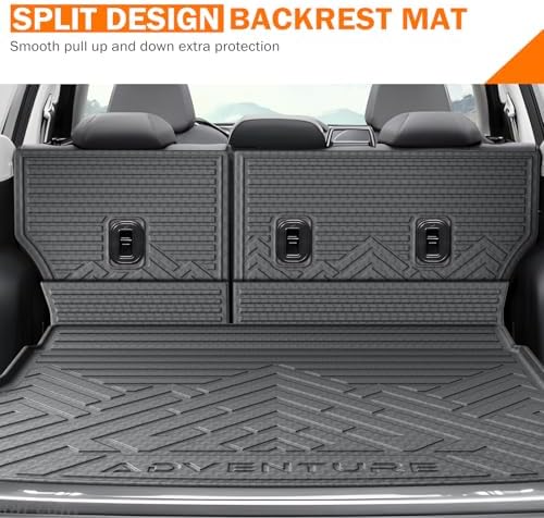 KUST Trunk Cargo Mat for 2025 2026 Subaru Forester (Not for Hybrid or Wilderness), Rubber Cargo Liner & Backrest Mat Set for Forester Accessories Rear Trunk Liner Back Seat Protector, High Edge, 5PCS - Image 2