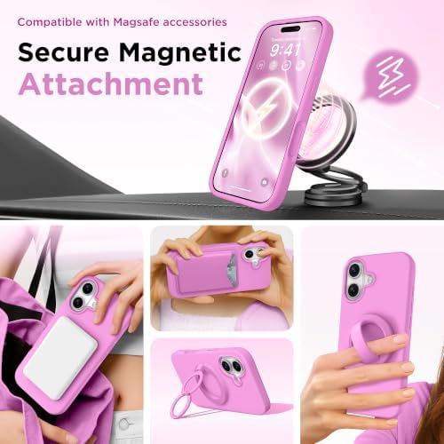 GolbinBox Magnetic for iPhone 17 Case, Silicone Cover, Cherry Blossom - Image 4