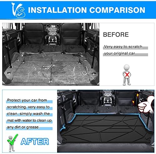 KUST Trunk Cargo Mat for Land Rover Discovery 4 LR4 2010-2016 (5/7 Seats) Rubber Rear Cover Cargo Liner Discoery 4 Accessories High Edge - Image 3