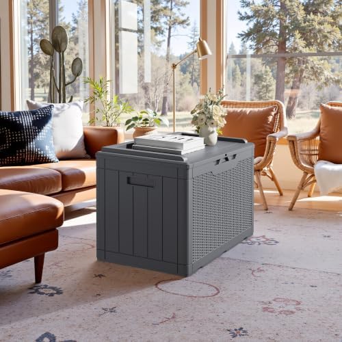 JUMMICO 100 Gallon with Cushion Deck Box, Waterproof Outdoor Storage Box - Image 6