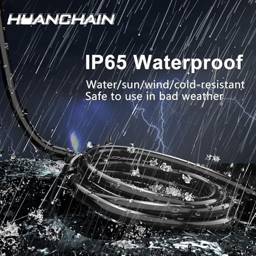 HUANCHAIN Black Extension Cord 10 FT, 16 Gauge, Outdoor Electric Cable - Image 4