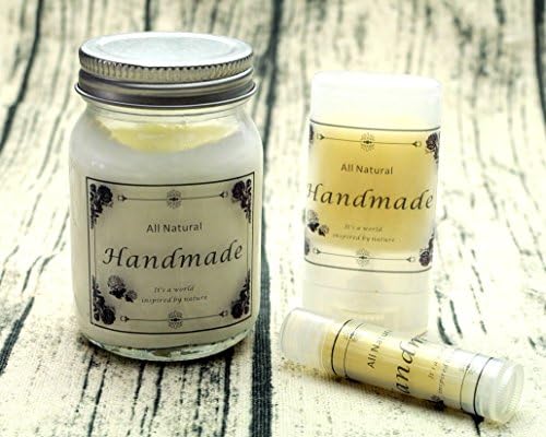 Homemade Skincare Products Adhesive Labels Stickers for Lip Balm Handcream Candle Container Tubes 20pcs (Handmade for All Products) - Image 3