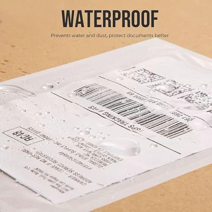 7.5" x 5.5" Shipping Label Sleeves, Label Pouches Self-Adhesive Top Loading - Image 2