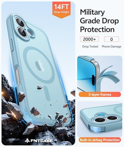 FNTCASE for iPhone 17 Case, Compatible with Magsafe, Glass Screen Protector - Image 5