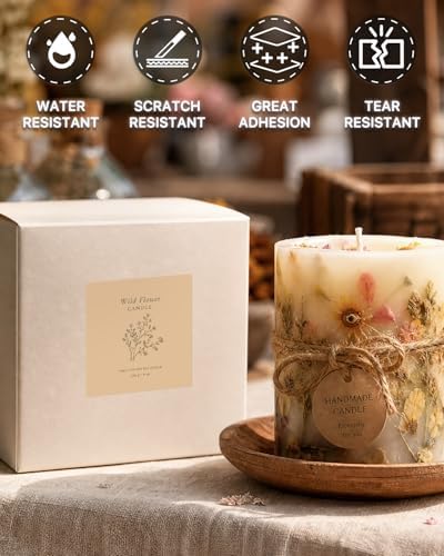 iEager Brown 3" x 3" Square Thermal Label Stickers, 500 Labels/Roll - Image 3