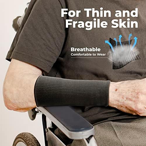 OriStout Cut Resistant Work Sleeves with Tumb Hole, Black, 4 Pair - Image 3