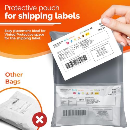Poly Mailers Shipping Bags (30 Pack) — Self-Seal Plastic Mailing Envelopes, 3 Sizes incl. 8x12, poly mailers 10x13 & 14x19 — Tear & Water-Resistant Plastic Shipping Bags for Clothing Not Padded, Grey - Image 5