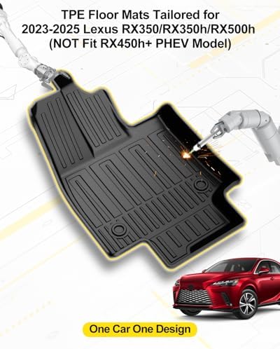 Custom Fit Floor Mats & Cargo Liner for Lexus RX350/RX350h/RX500h 2023-2026 (Excludes RX450h+ PHEV), Heavy Duty TPE All-Weather Trunk Mat - Image 2