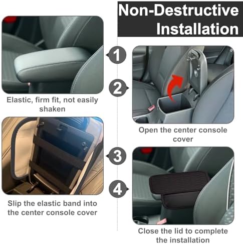BFXM Car Center Console Cover with 2 Organizer Pockets Storage Bags - Image 6