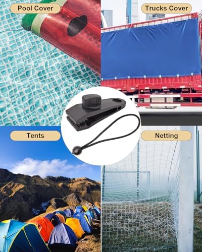 20 Pack Tarp Clips Lock Grip and 20 Pack Ball Bungee Cords 6 Inch - Image 6