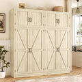 Unikito 71” Tall Pantry Cabinet with Adjustable Shelves, Wash Gray, 2 Pack by Unikito