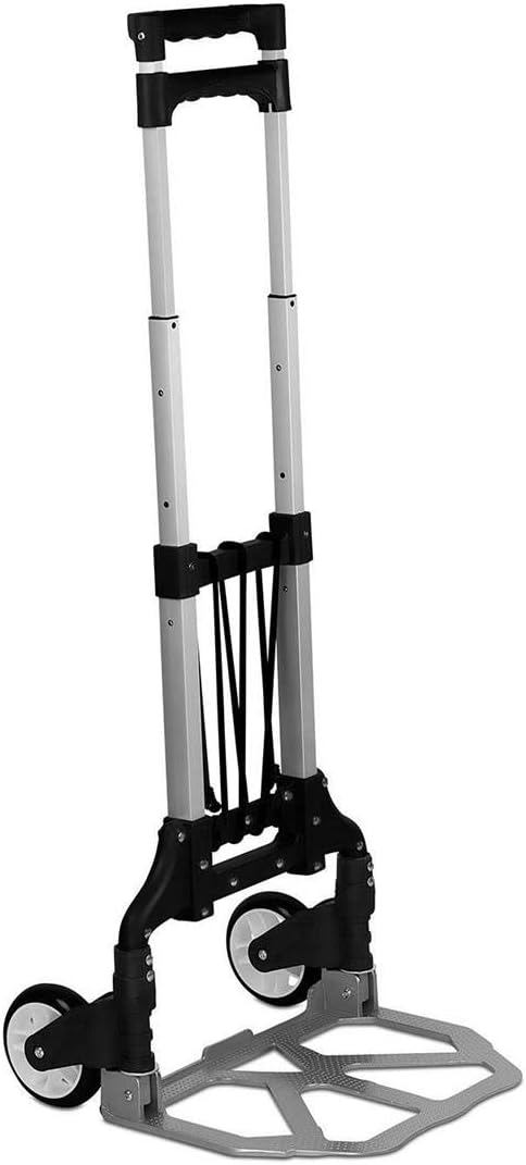 Mount-It! Folding Hand Truck and Personal Dolly, Foldable Aluminum Trolley Cart by Mount-It