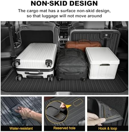 Floor Mats Fit for Honda Pilot 8 Seats 2016-2022 (No Elite Models) - Image 5