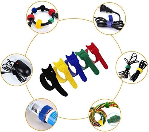 California JOS 60 PCS 6 Inches Colorful Reusable Cable Ties, Wire Ties, Cord Organizer, Cable Organizer, Adjustable Cable Management - Image 7