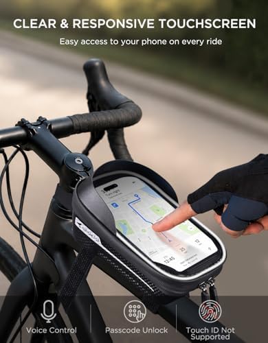 whale fall Bike Frame Bag, Molded Hard Shell, Reflective Bike Phone Holder - Image 3
