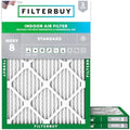 Filterbuy 12x18x1 Air Filter MERV 8 Dust & Allergy Defense (3-Pack) by Filterbuy
