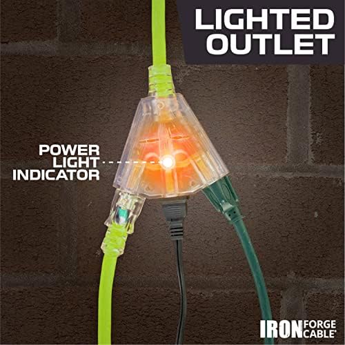 Iron Forge Cable 12 Gauge Extension Cord Multi Outlet, 25 Ft - SJTW - Image 4