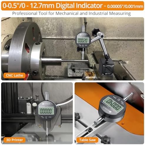 Neoteck 12.7mm/0.5" Digital Dial Indicator with 0.001mm/0.00005" Resolution - Image 3