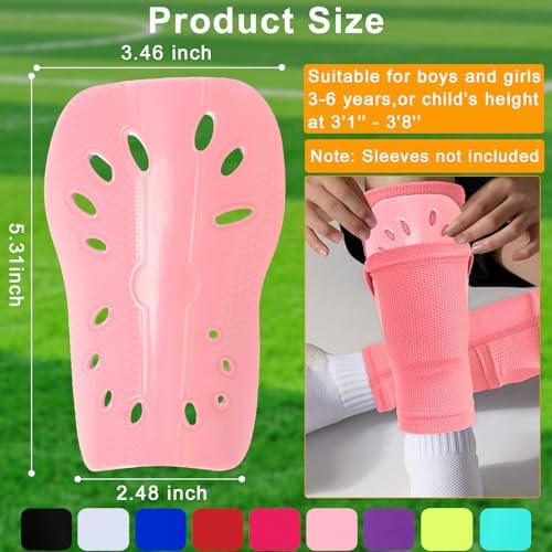 2 Pairs Shin Guards Soccer for Kids,Shin Pads Extra Lightweight Breathable Slide in Shin Guard for Football Training Match Outdoor Activities Protective Slip-in Shin Guards for Boys Girls - Image 2