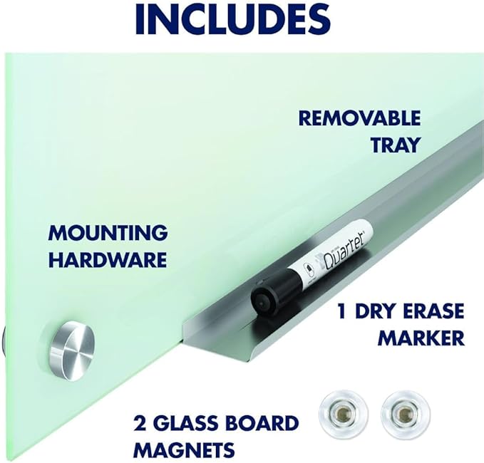 Quartet Whiteboard, Glass Dry Erase Board, Infinity Frameless Mounting - Image 8