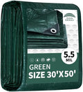 RAINDEWAY Green Tarp 30x50 Feet,5.5Mil Multipurpose Waterproof Tarps Cover by RAINDEWAY