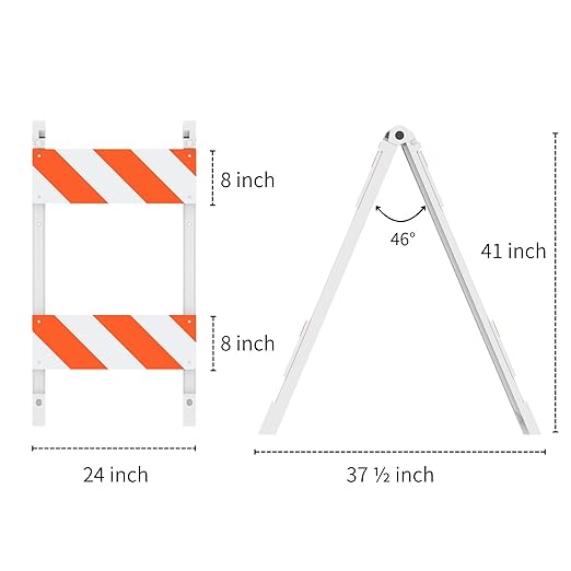 Type II Foldable Traffic Barricade, 1 Pack - Image 2