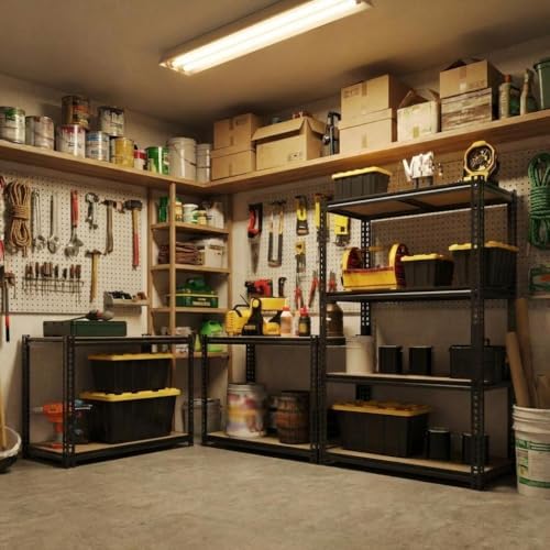 2000 Lbs Heavy Duty Garage Shelving Unit, 4 Tier Adjustable Metal Storage Shelves, 40" L x 20" W x 60" H Garage Shelf Rack for Kitchen, Pantry, Basement, Bathroom & Laundry - Image 2