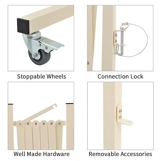 GYMTIME Expandable Metal Barricade, Portable Safety Barrier - Image 4