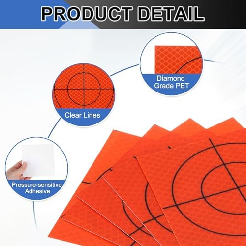 PATIKIL Survey Reflector Target Self-Adhesive Reflective Sheet Target Mark Tape, Suit for Ship Inspection - Image 3