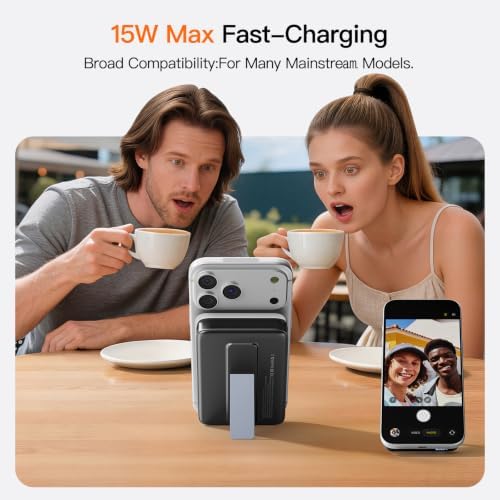 Magnetic Portable Charger 10000mAh, 22.5W Power Bank with Built in Cable - Image 2
