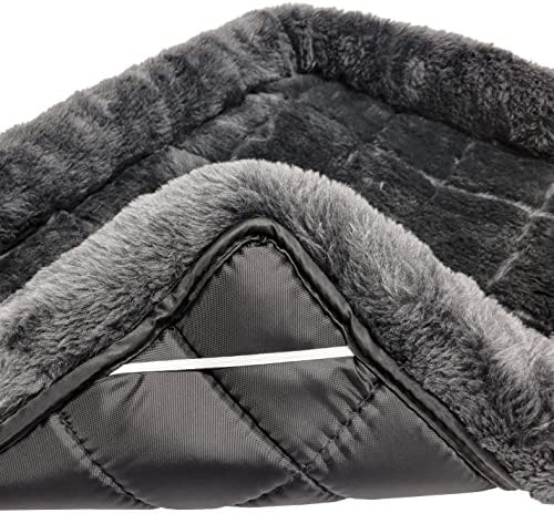 MidWest Homes for Pets QuietTime Dog Bed - Gray Faux Fur Bolster, Ultra-Soft and Machine Washable, Fits 24-Inch Crates and Carriers, for Small Breed Dogs - Image 4