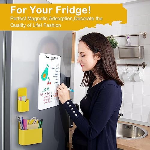 KITANIS Magnetic Pen Holder,2 Pack Magnetic Dry Erase Marker Holder with Generous Compartments,Strong Magnet Storage Marker Pen Pencil Organizer for Refrigerator,Whiteboard,Locker Accessories - Image 6