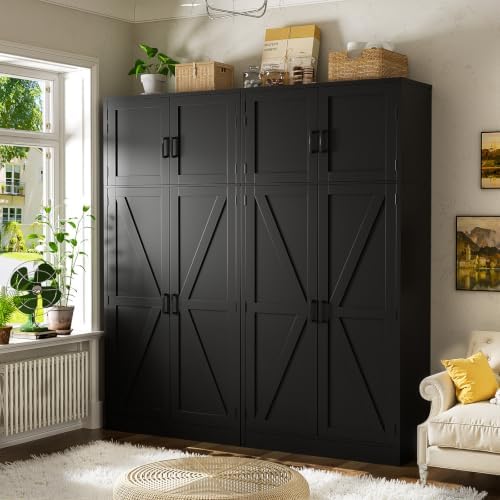 Unikito 71” Tall Kitchen Pantry Storage Cabinet with Adjustable Shelves - Image 5
