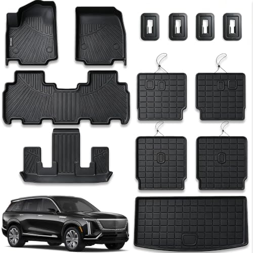 Floor Mats for 2026 2027 Cadillac VISTIQ（Vista） 6 Seat 2nd Row Captain’s by WAYIDSS
