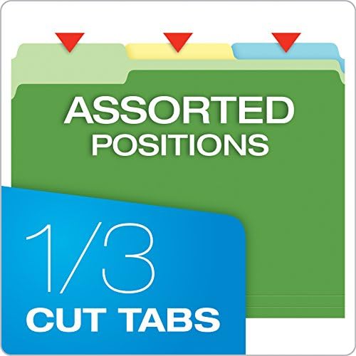 Pendaflex Two-Tone Color File Folders, Letter Size, Assorted Colors, 1/3 Cut, 100 per box (152 1/3 ASST) - Image 2