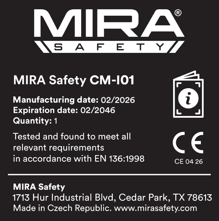 MIRA Safety CM-I01 Full-Face Industrial-Grade Gas Mask with 40mm NATO Filter Compatibility and Advanced Valve Design - Image 3