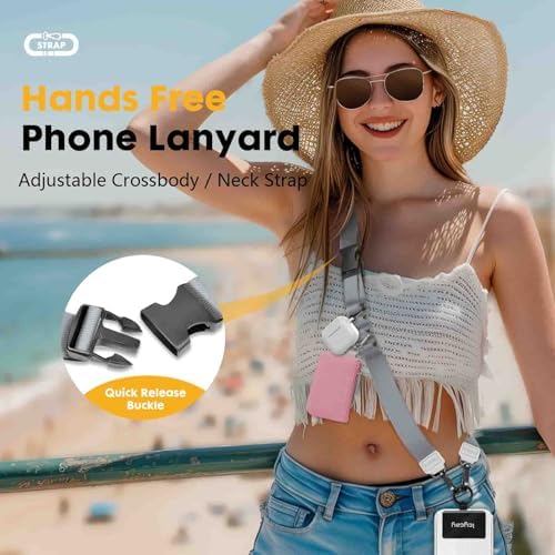 Icycay Phone Lanyard Crossbody Strap Neck Adjustable Teacher Women Gray - Image 2