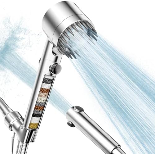 PWERAN Filtered Shower Head with Handheld,High Pressure Shower Heads Filter by Sipaote