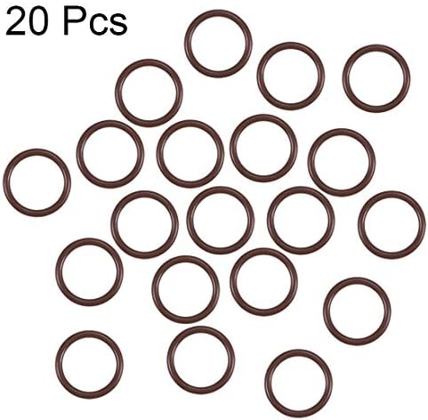 uxcell Fluorine Rubber O-Rings 13mm OD 10mm ID 1.5mm Width, Metric FKM Sealing Gasket, Pack of 20 - Image 2