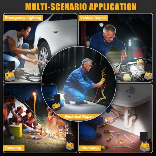 T-SUN LED Work Light Compatible with Dewalt 20V Battery, 52W 5200LM, 2 Pack - Image 5
