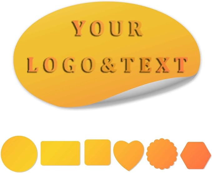 100 Oval Custom Stickers Labels Personalized buinsess Logo Sticker Package by customizedstickerlabels